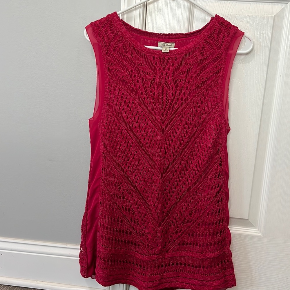 Lucky hot pink knit shirt